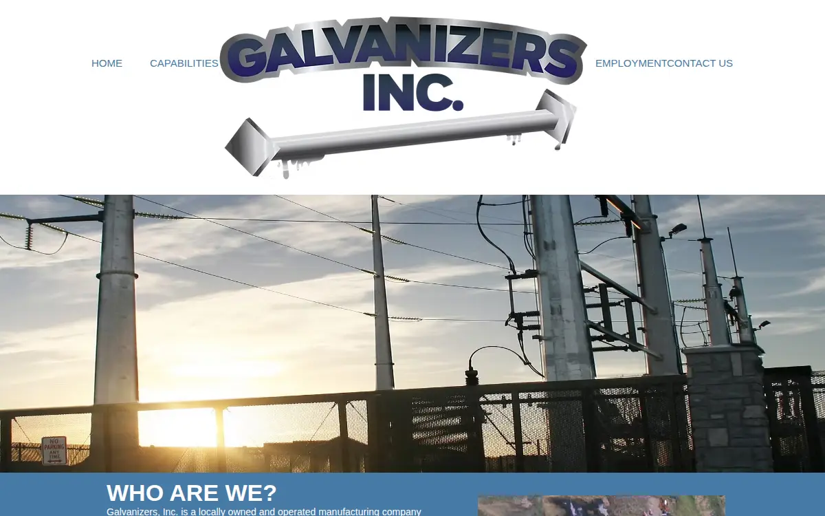 Homepage of Galvanizers INC