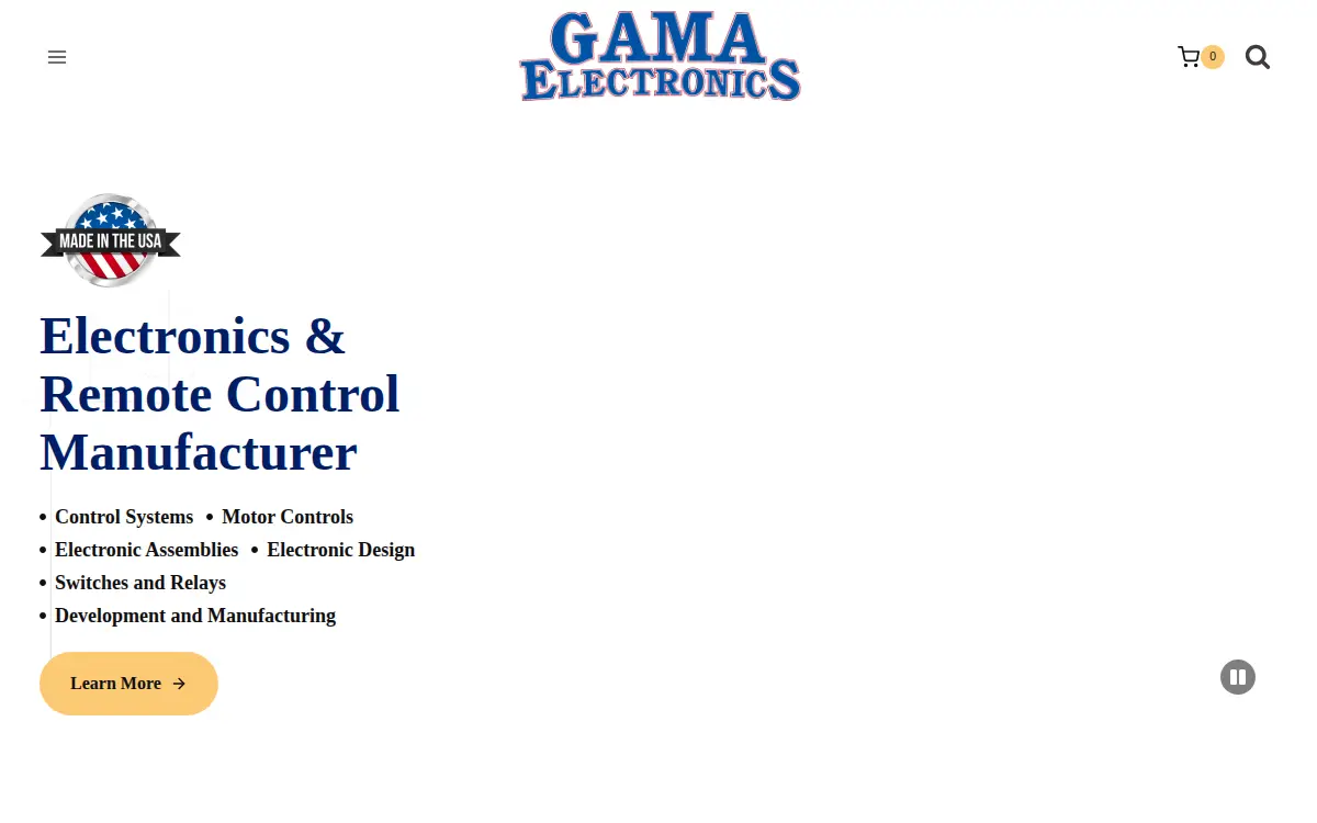 Homepage of Gama Electronics INC