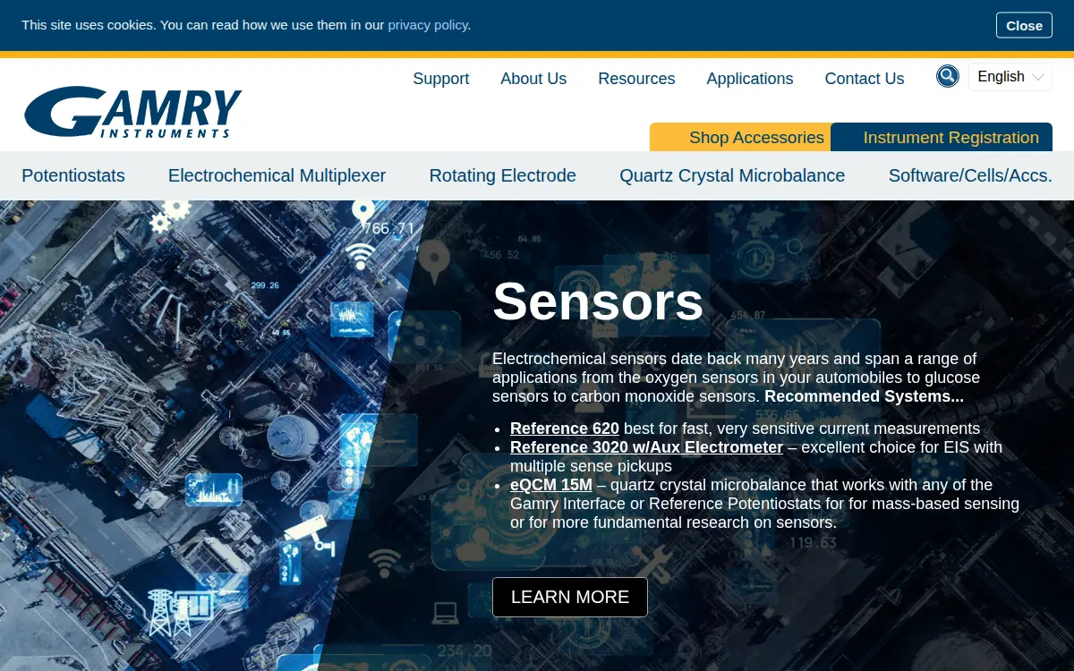 Homepage of Gamry Instruments, INC.