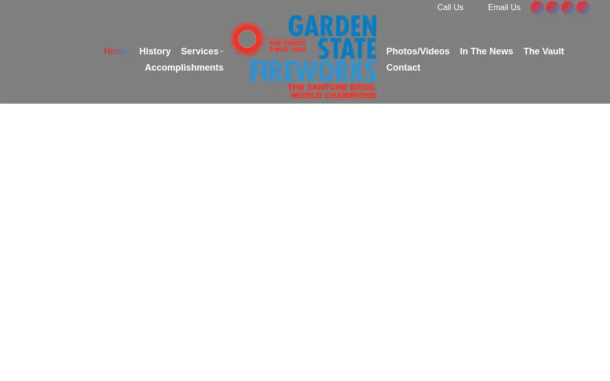 Homepage of Garden State Fireworks INC