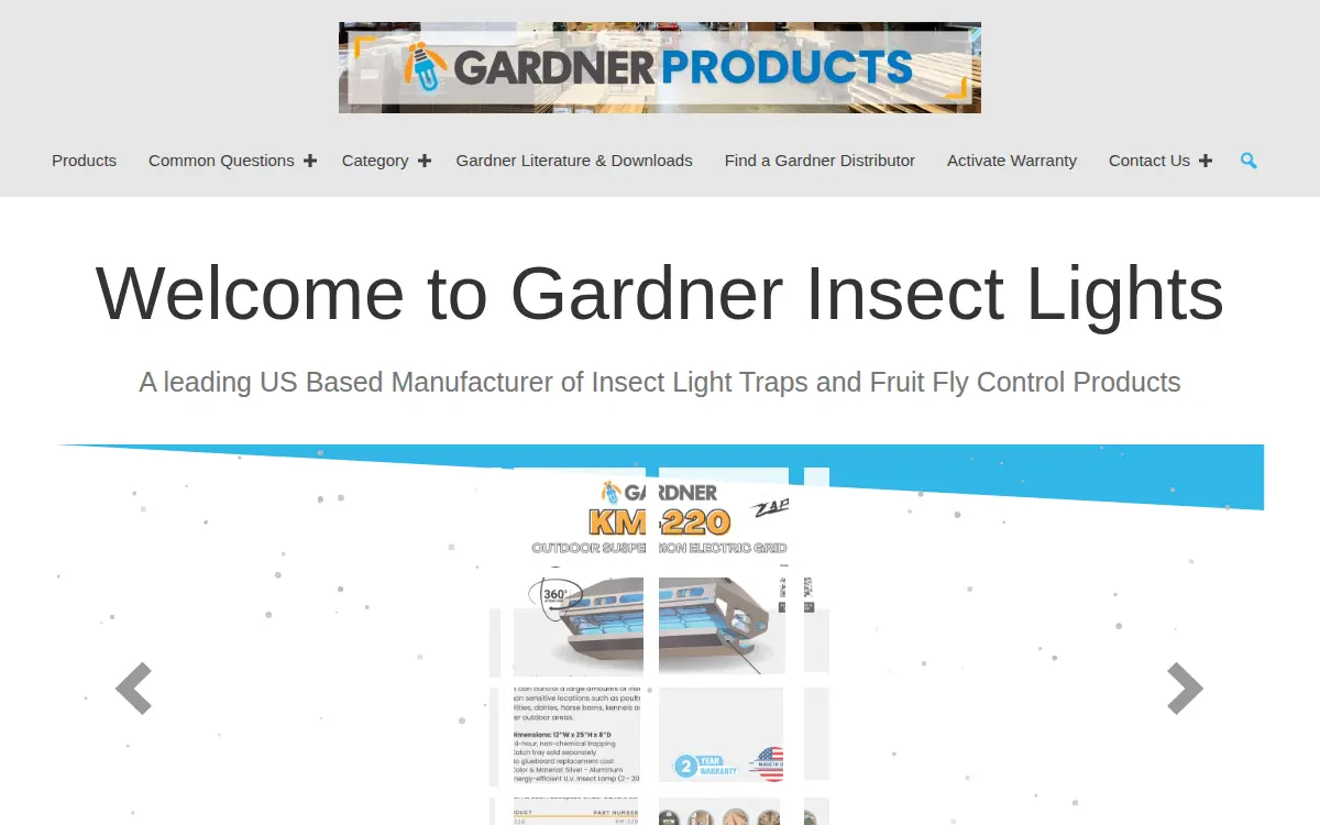 Homepage of Gardner Manufacturing Company