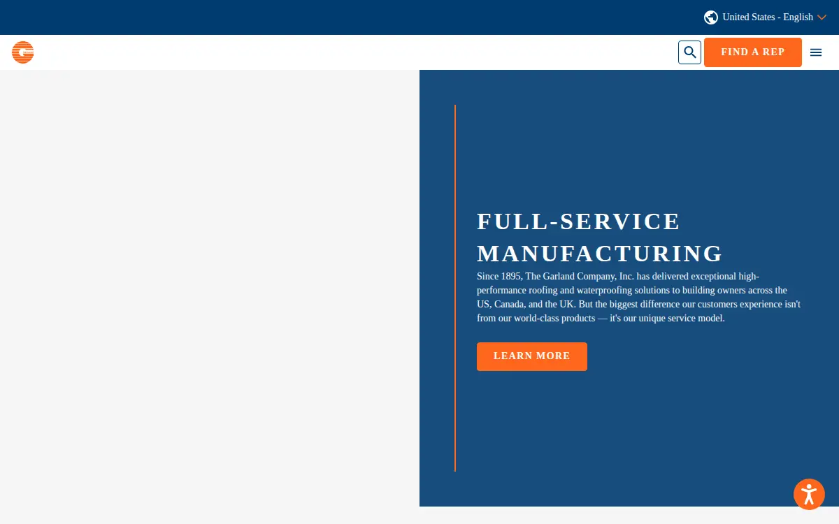 Homepage of The Garland Company, INC.