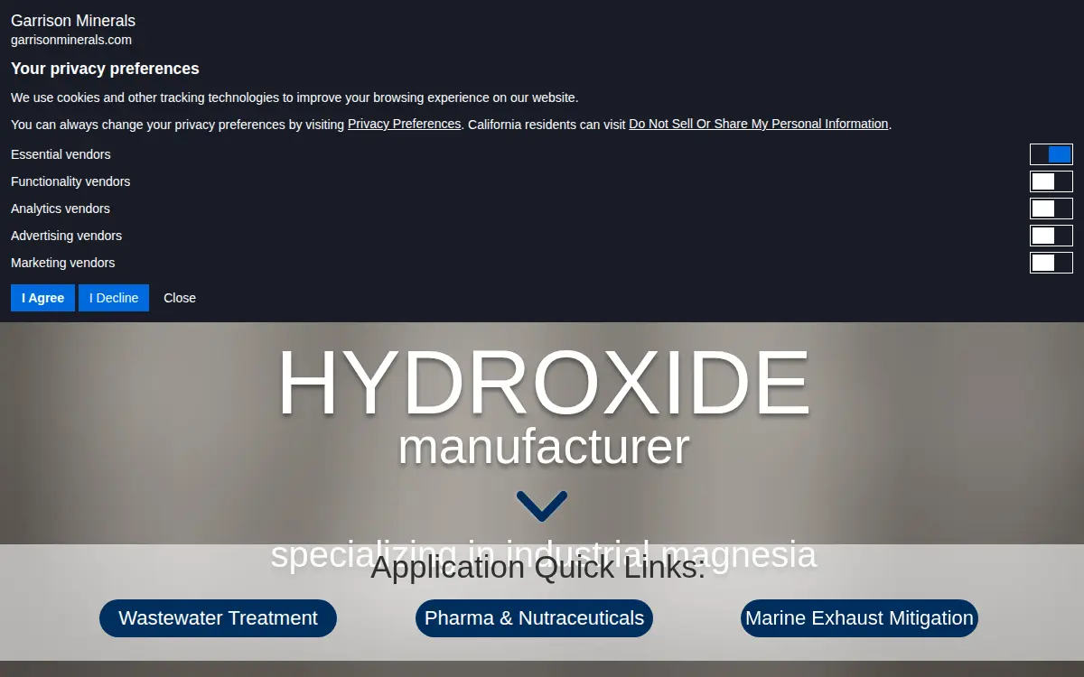 Homepage of Garrison Minerals LLC