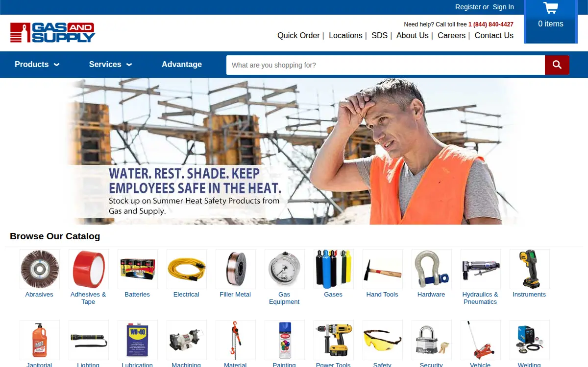 Homepage of Southern Gas and Supply, INC.