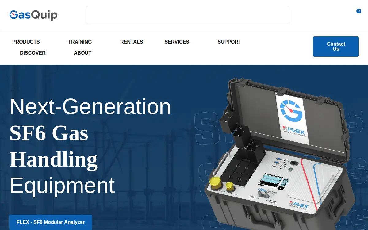 Homepage of Gasquip LLC
