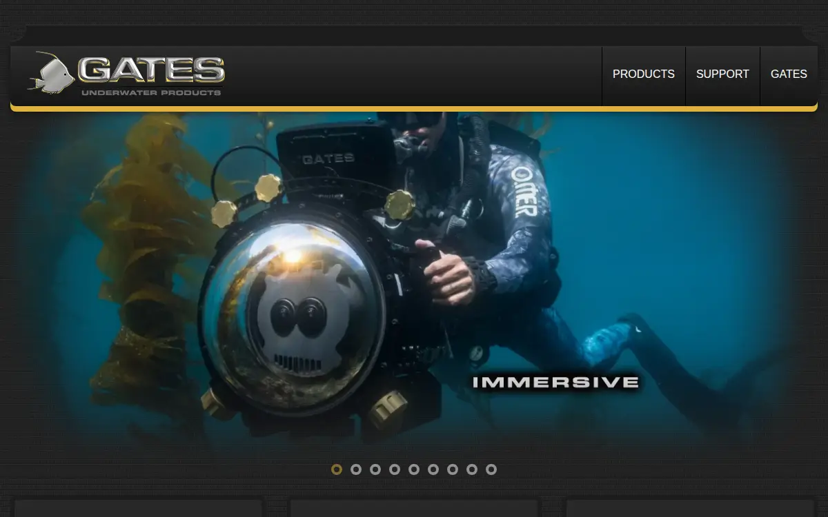 Homepage of Gates Underwater Products, INC