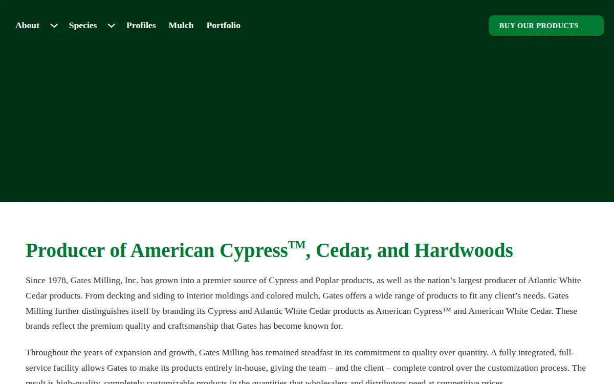 Homepage of Gates Milling INC