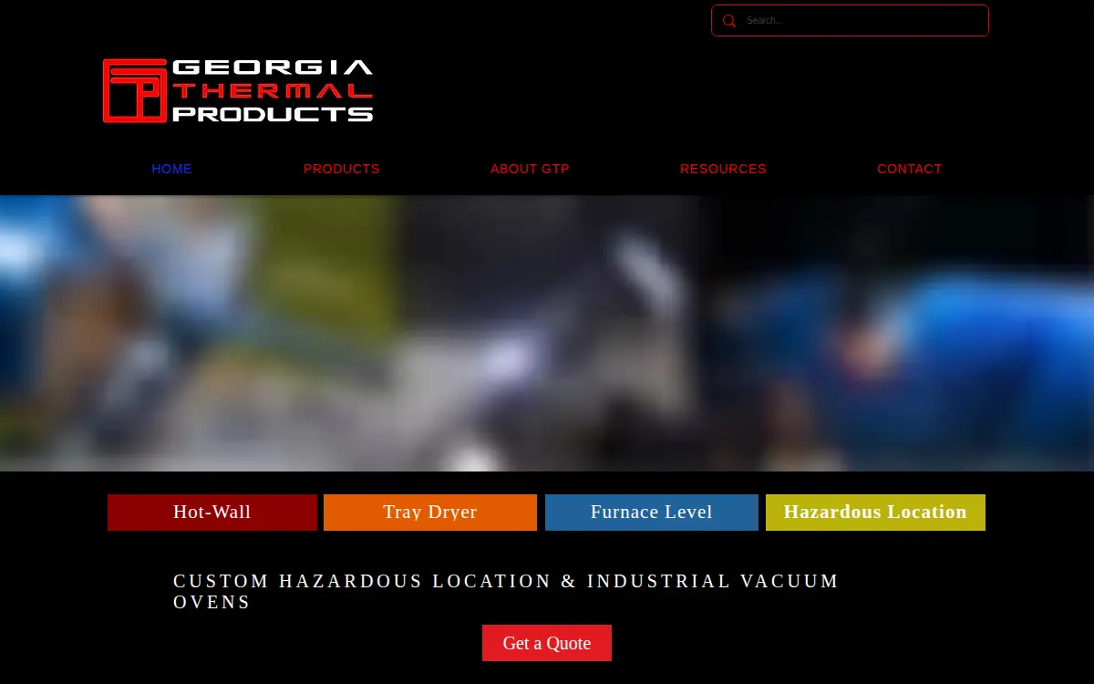 Homepage of Georgia Thermal Products LLC