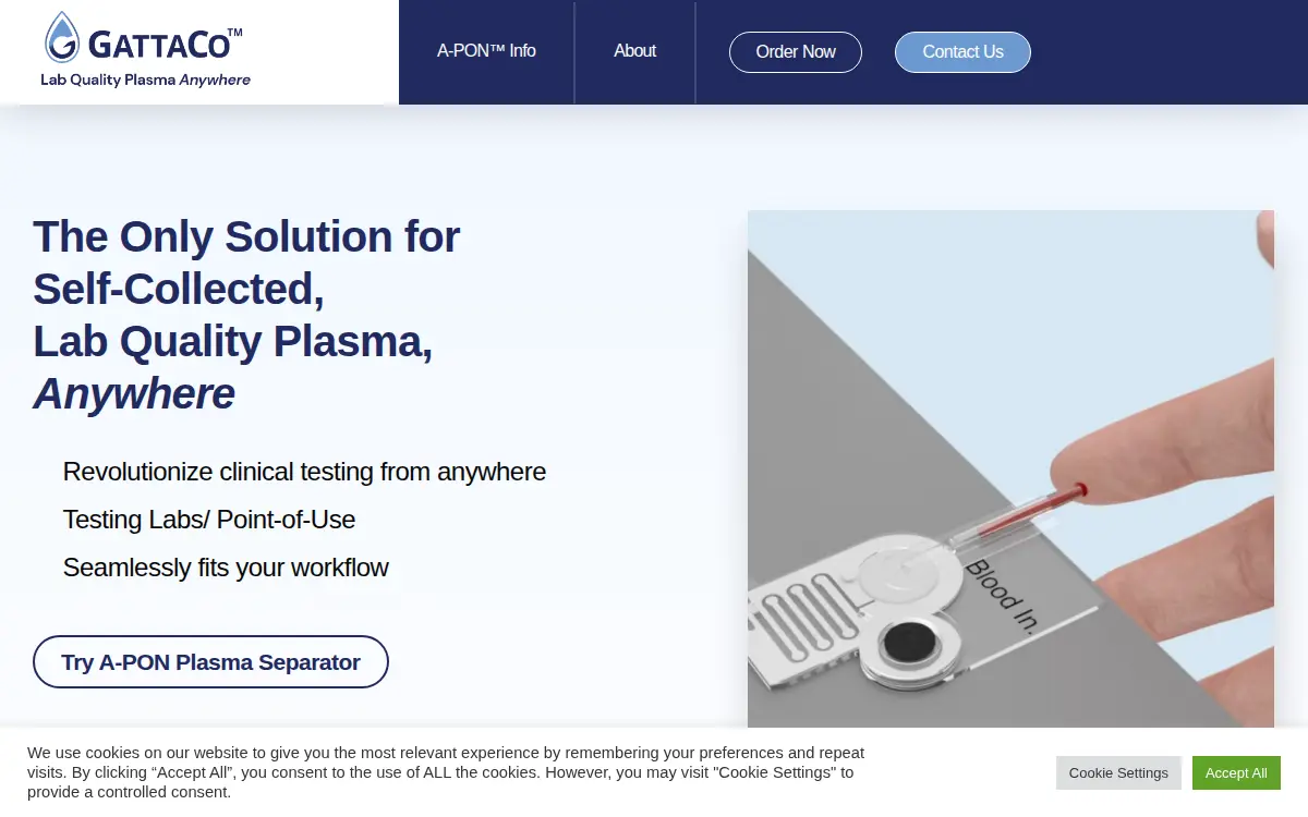 Homepage of Gattaco INC.