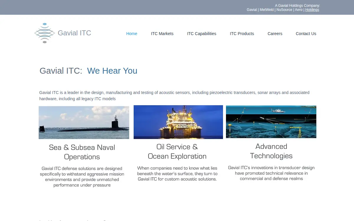 Homepage of Gavial Itc, LLC
