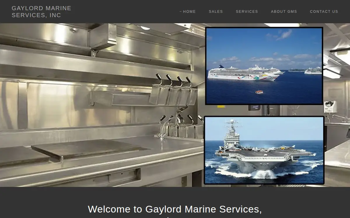 Homepage of Gaylord Marine Services, INC.