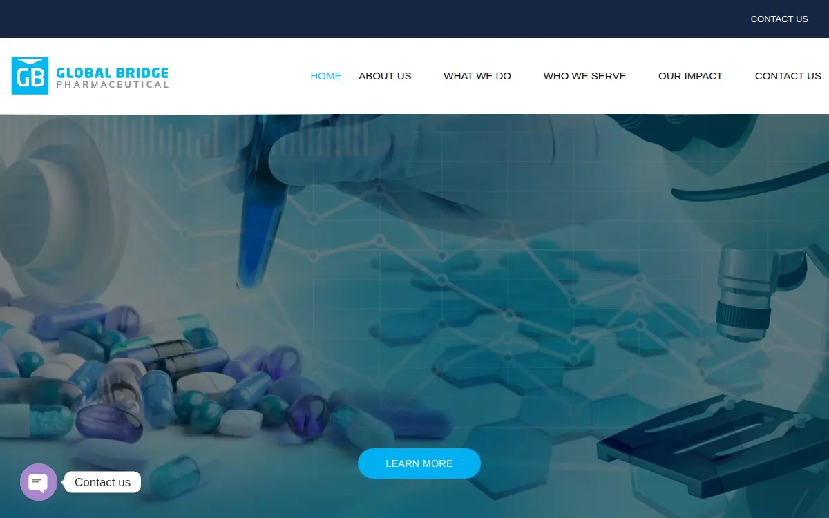 Homepage of Global Bridge Pharmaceutical INC