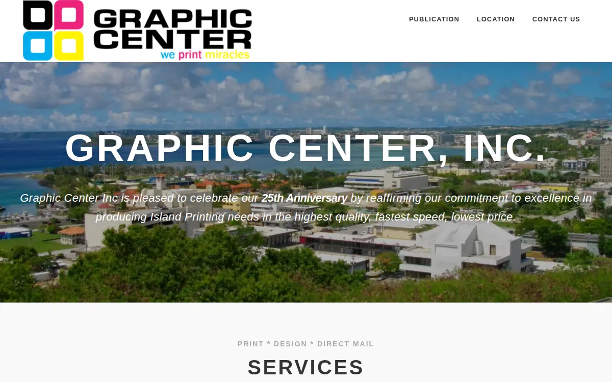Homepage of Graphic Center INC