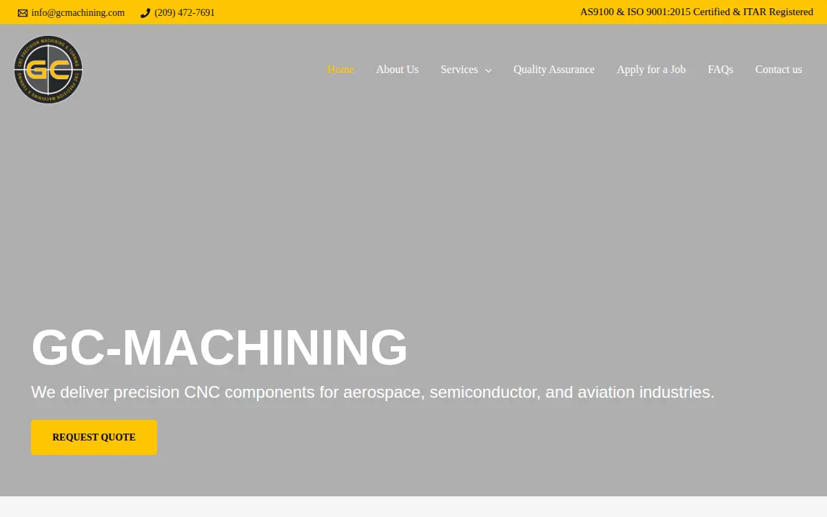 Homepage of Gc Machining INC