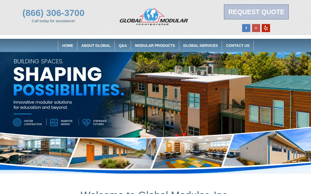 Homepage of Global Modular, INC.
