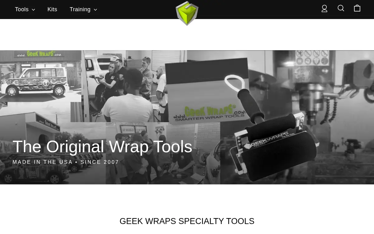 Homepage of Geek Wraps, INC