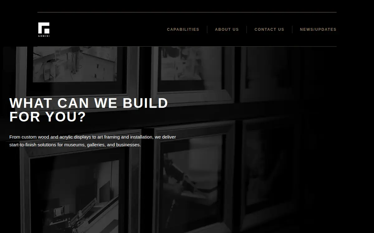 Homepage of Gemini Builds It LLC