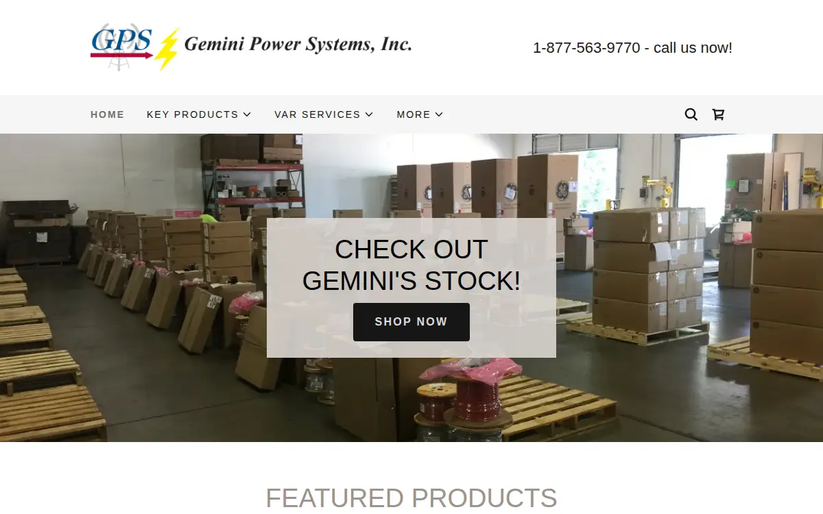 Homepage of Gemini Power Systems, INC.