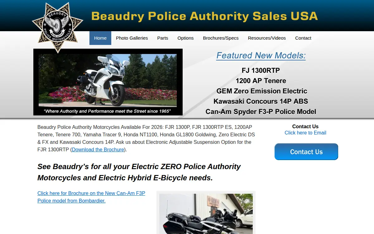 Homepage of Global Enforcement Motors, INC.