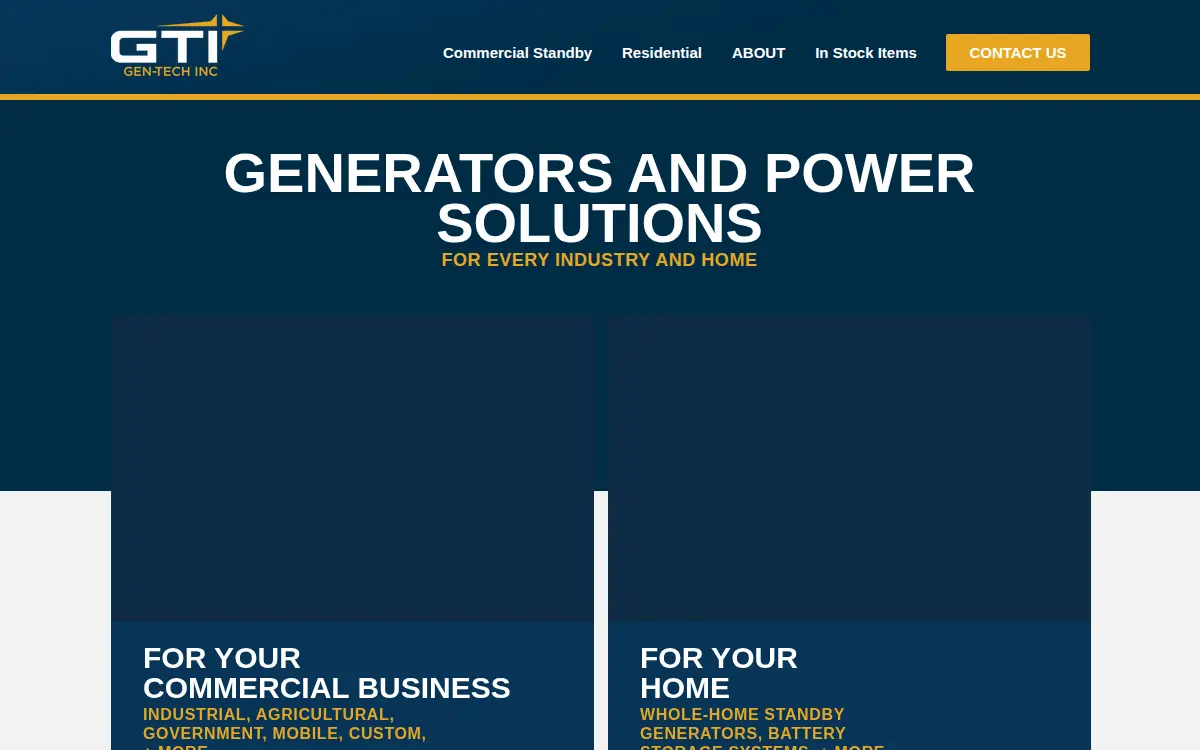 Homepage of Gen-tech, INC.