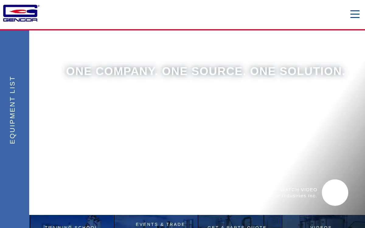 Homepage of Gencor Industries, INC.