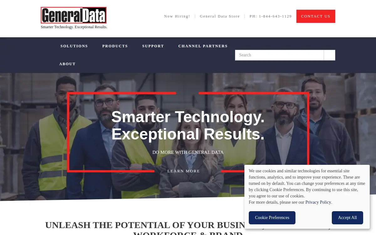 Homepage of General Data Company, INC.