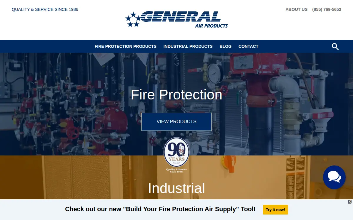 Homepage of General Air Products INC