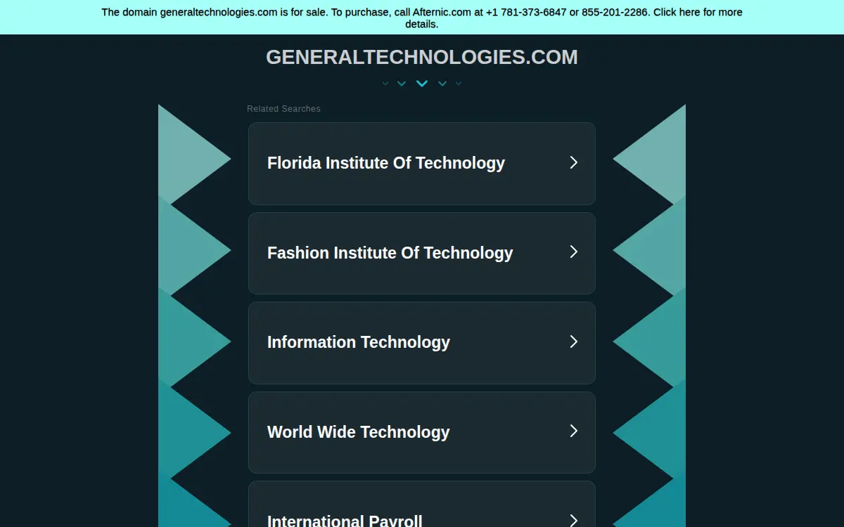 Homepage of General Technologies, INC