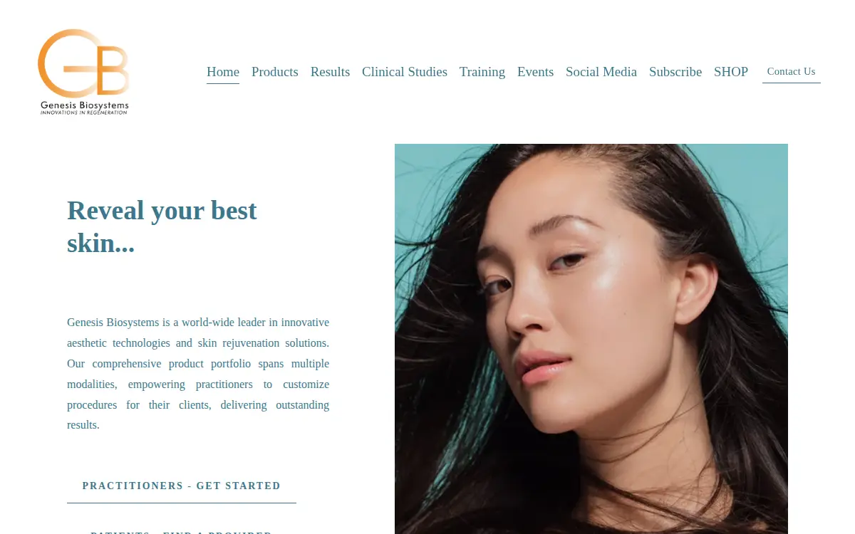 Homepage of Genesis Biosystems, INC.