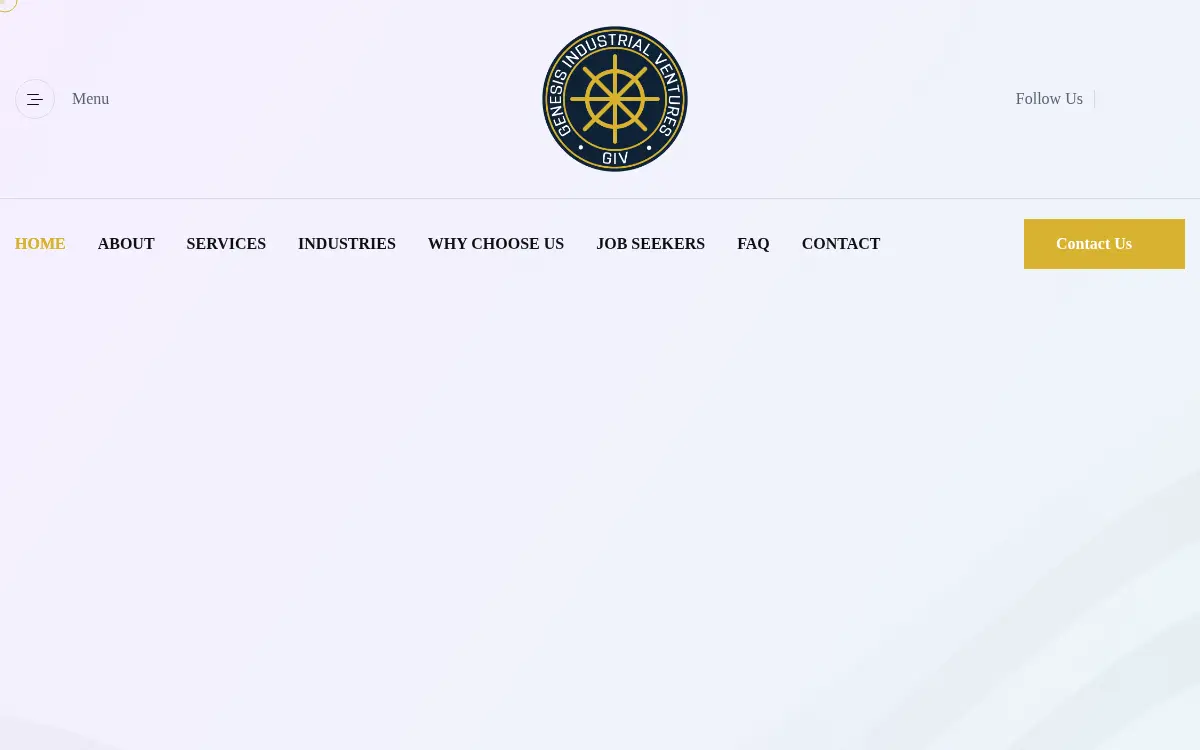 Homepage of Genesis Industrial Ventures LLC