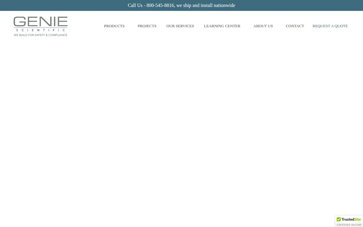 Homepage of Genie Scientific Corporation