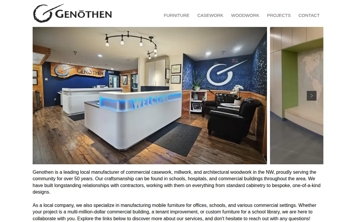Homepage of Genothen Holdings, LLC