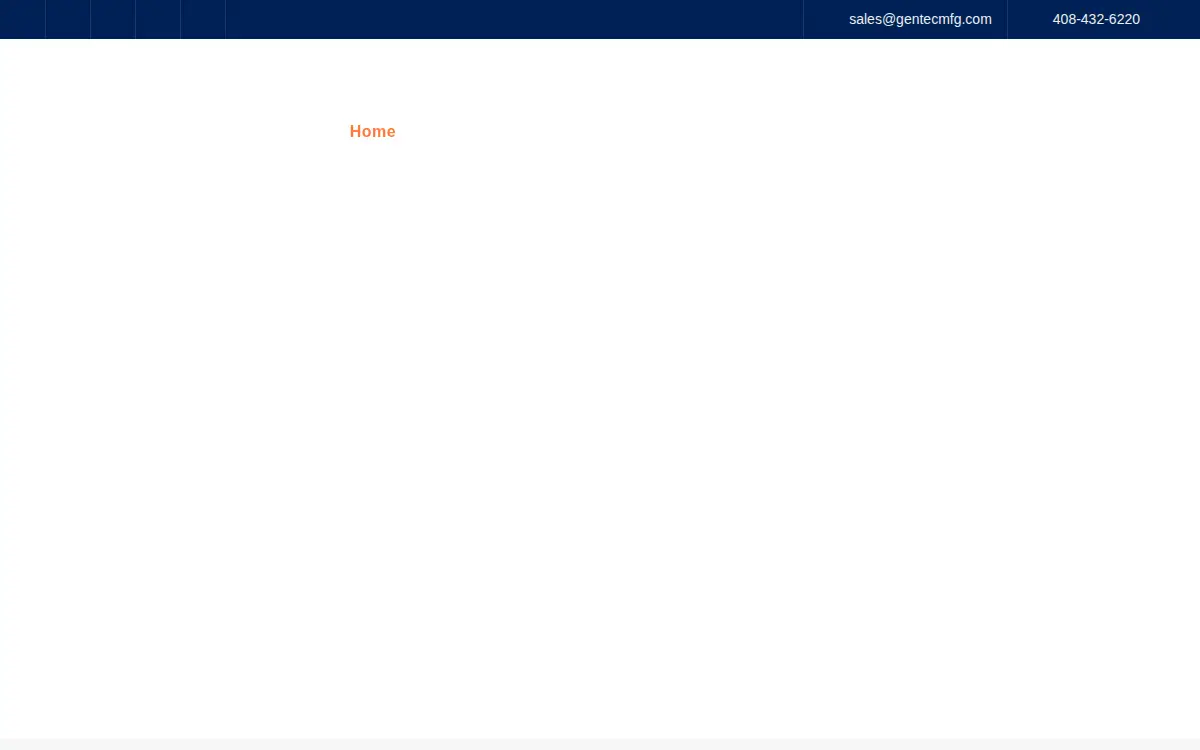 Homepage of Gentec Manufacturing, INC.