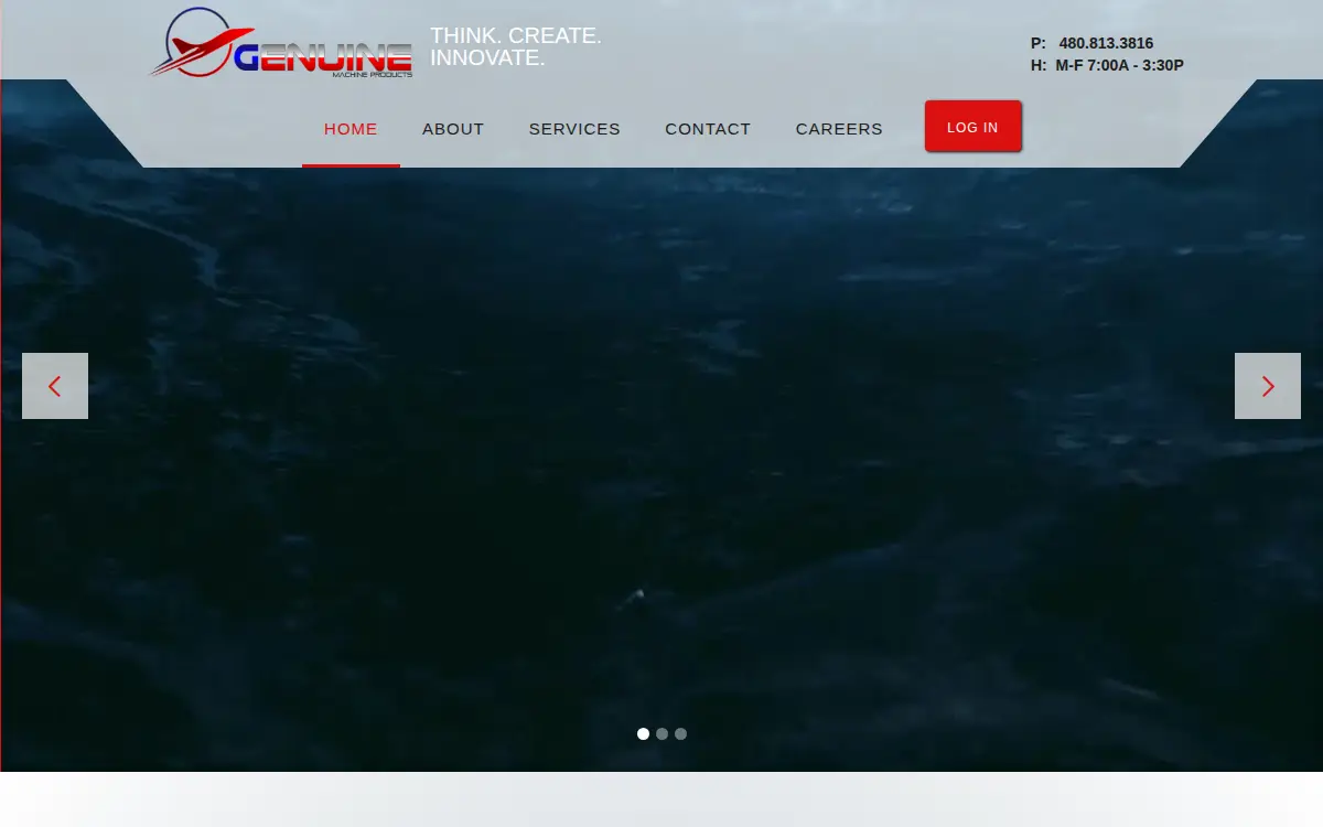 Homepage of Genuine Machine Products, INC