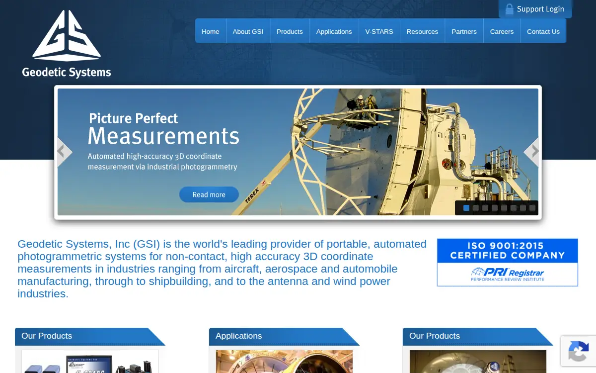 Homepage of Geodetic Services INC.