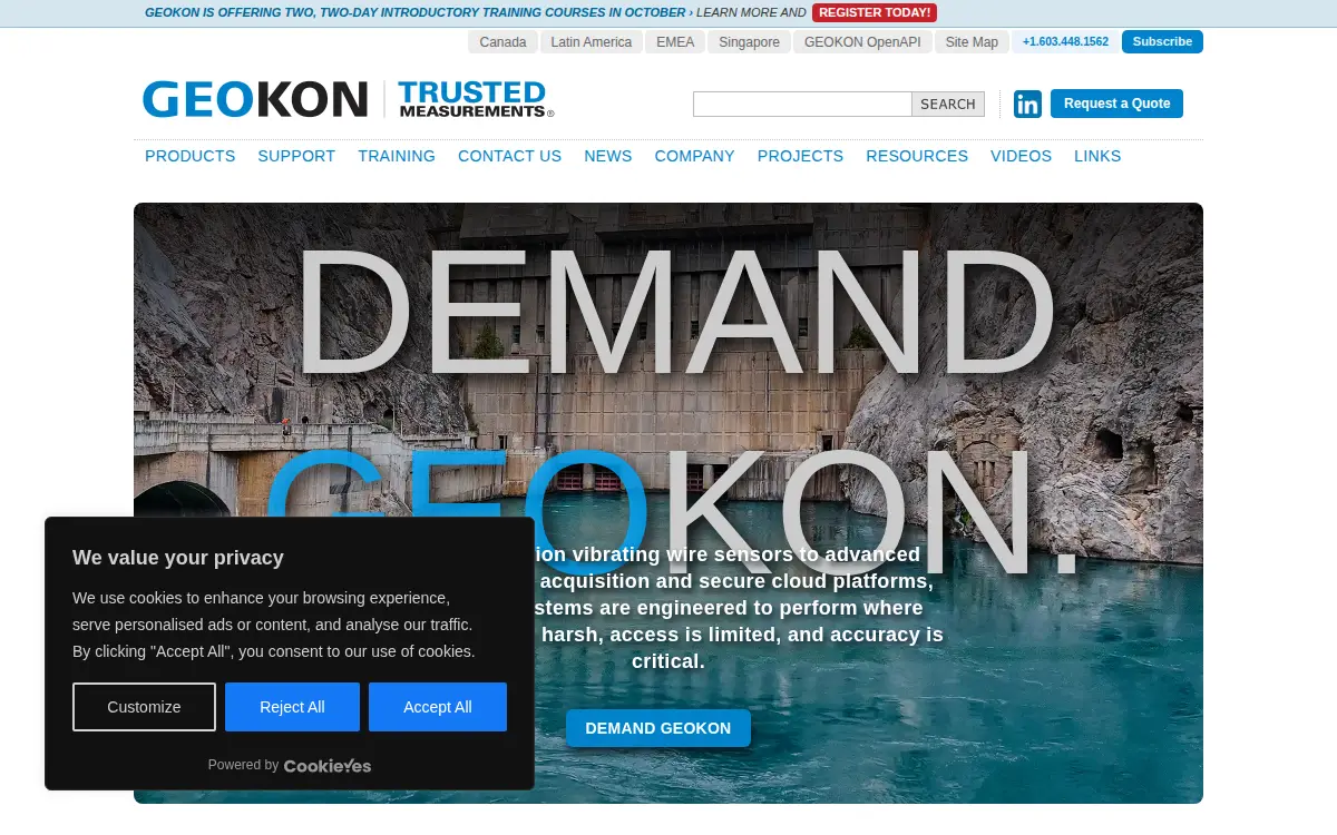 Homepage of Geokon INC