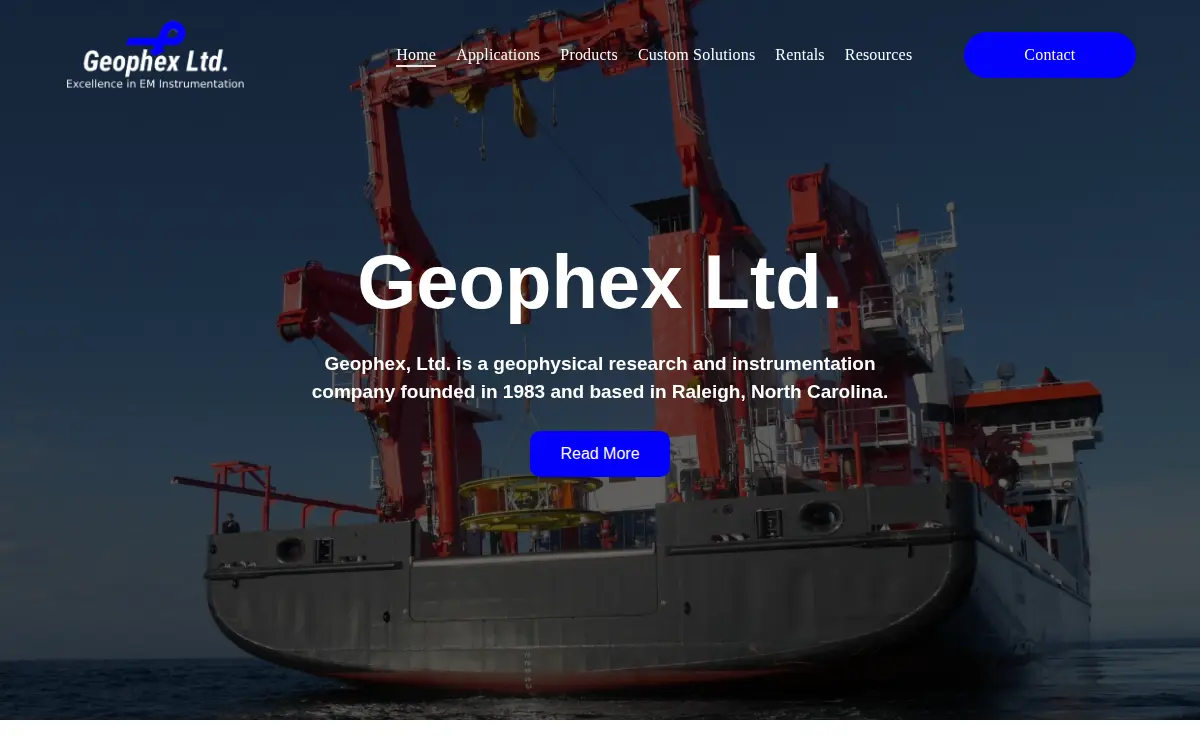Homepage of Geophex Limited