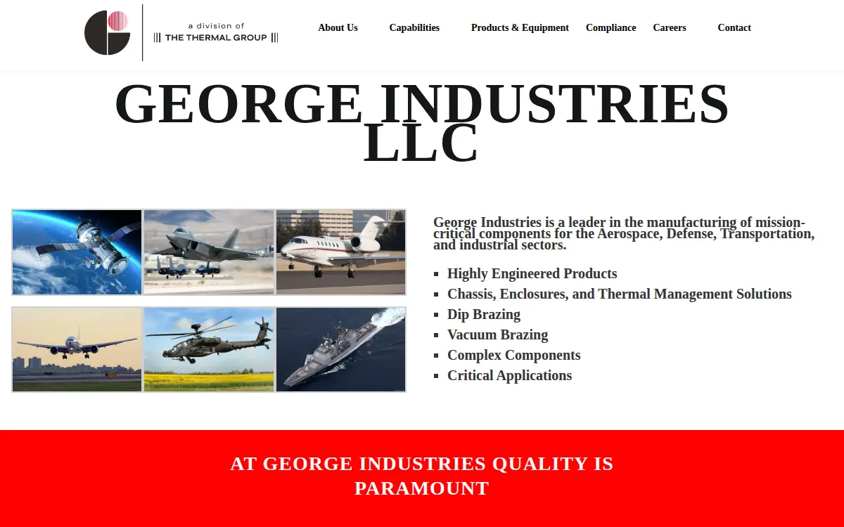 Homepage of George Industries LLC