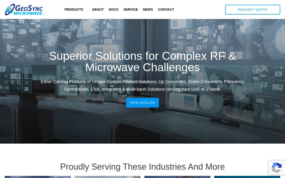 Homepage of Geosync Microwave INC