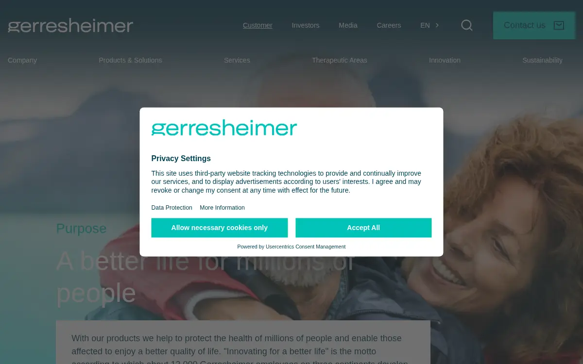 Homepage of Gerresheimer Glass INC