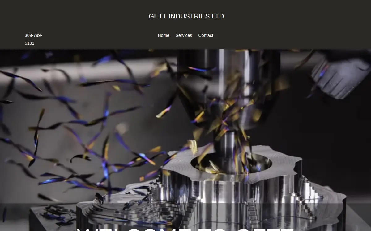 Homepage of Gett Industries, LTD.