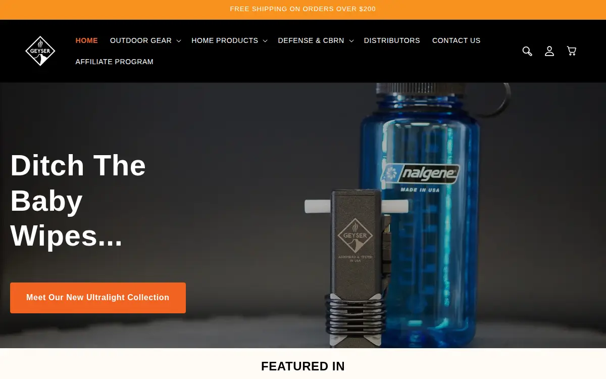 Homepage of Geyser Industries, INC.