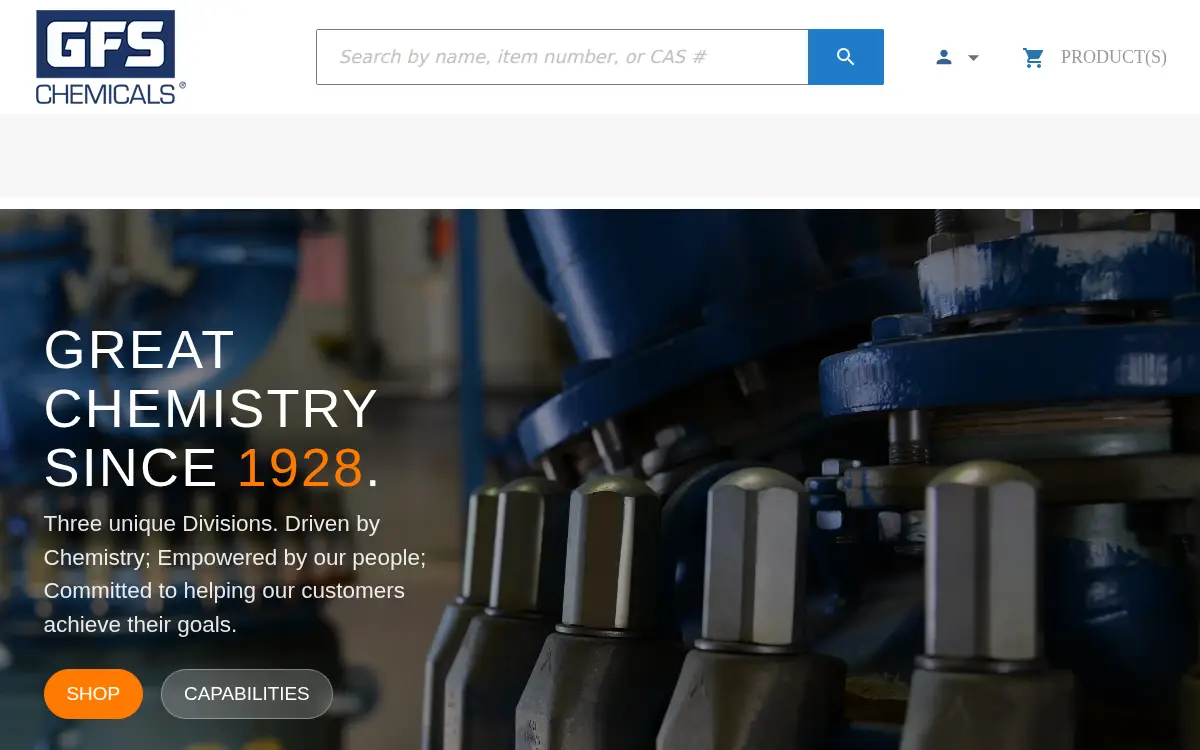 Homepage of Gfs Chemicals, INC