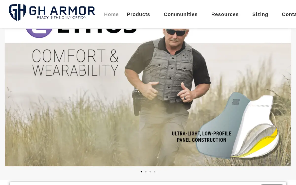 Homepage of Gh Armor Systems INC.