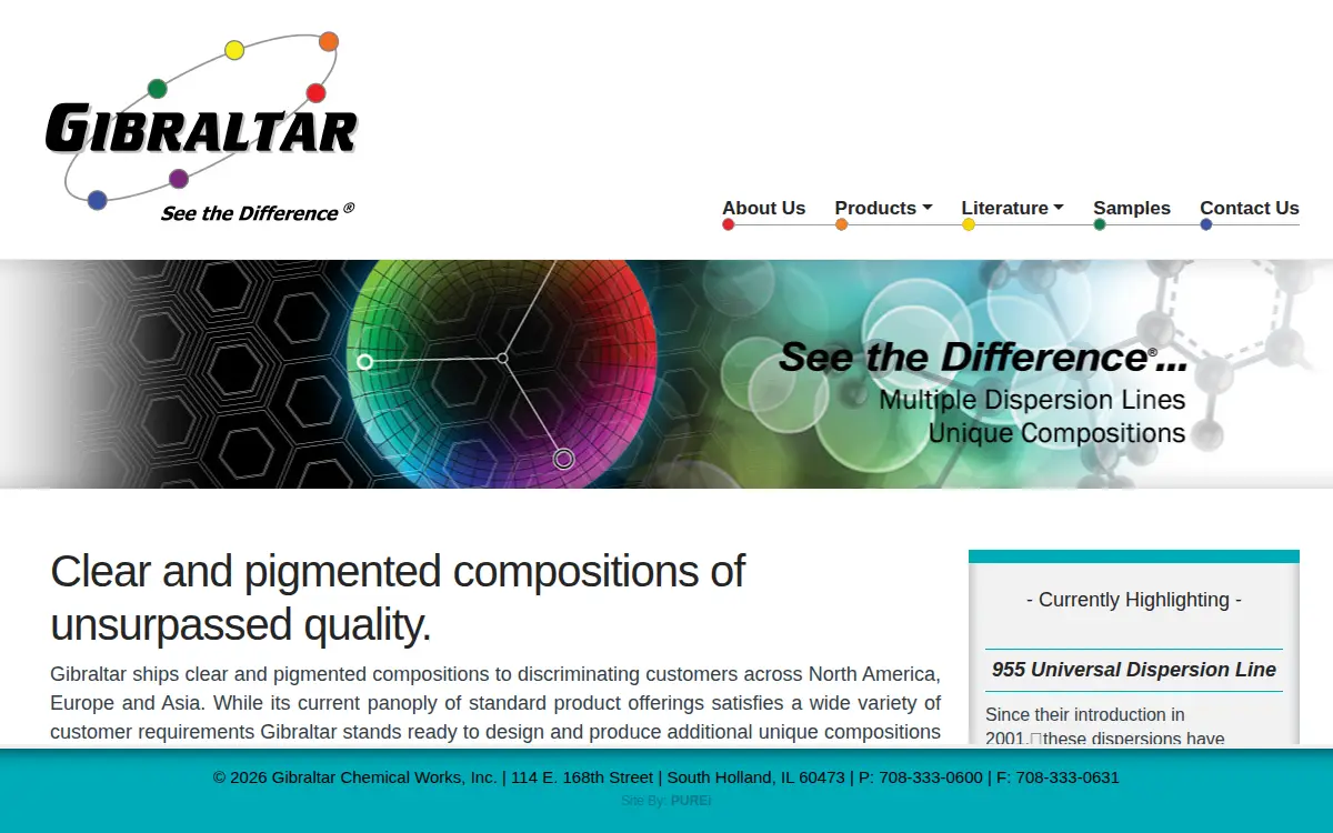 Homepage of Gibraltar Chemical Works INC