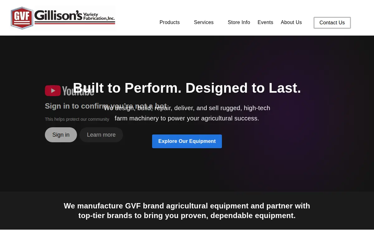Homepage of Gillisons Variety Fabrication INC