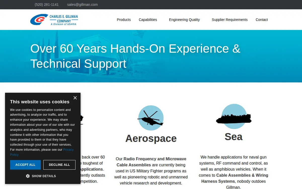 Homepage of Charles E. Gillman Company