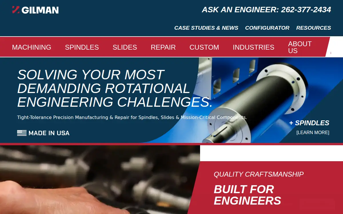 Homepage of Gilman Precision Usa, INC