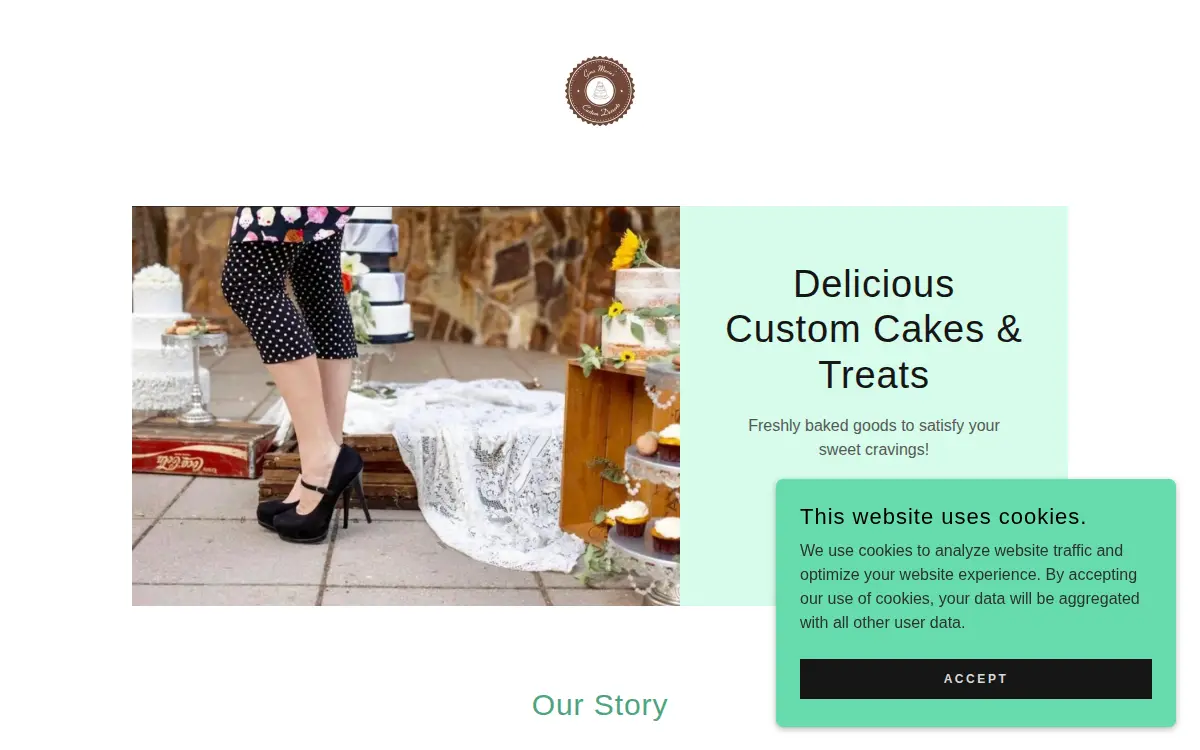 Homepage of Gina Marie's Custom Desserts LLC