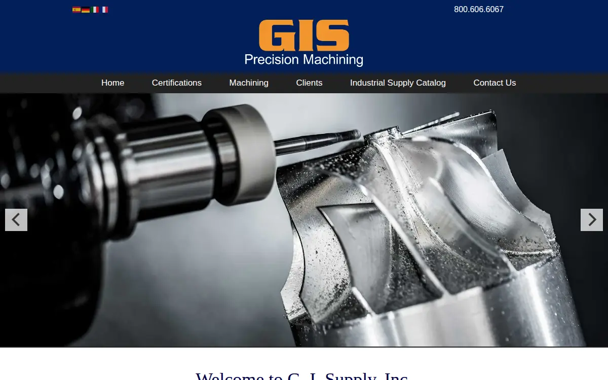 Homepage of Government & Industrial Supply, INC.